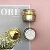 Amostra de Teste 15g Frasco de Plástico Dourado para Creme Facial Creme Facial Creme para Olhos Frasco Material de Embalagem Redondo Frasco Cosmético Personalização