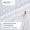 Tecido de Chiffon com Bordado Vazado na Borda com Tiras Plissadas Bordadas para Primavera e Verão
