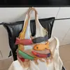 Bolso nuevo de moda para mujer, estilo casual y relajado, bolso de hombro tejido, bolso tote versátil