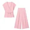 Ropa para Mujer de Comercio Exterior Venta al por Mayor de Comercio Exterior Otoño Nuevo Estilo Europeo y Americano Recto Cuello en V con Cordones Top sin Mangas 87078640 Mezcla