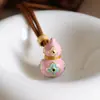 Original Exquisito Gourd de Goteo de Aceite Micro-Pavimentado con Circonita Collar de Trébol de Cuatro Hojas Accesorios para Mujer Lujo Accesible Nicho Cadena de Suéter de Gama Alta