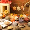 Decoraciones Colgantes de Tela No Tejida para Otoño Acción de Gracias, Decoraciones de Fiesta de Calabaza Hoja de Arce Linda de Fieltro 3D, Venta Directa del Fabricante