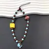 Original feito em casa corrente de telefone celular cor cabeça de cachorro bonito ccd câmera frisado ins câmera diy cordão pingente feminino