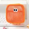Bolsa de cosméticos de malha tipo touca bolsa de armazenamento estudante três dimensional grande capacidade bolsa de lavagem viagem digital bolsa de armazenamento para miudezas