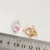 Cuentas Espaciadoras Corazón Corona de Circonia Chapadas en Oro de 14K que Conservan el Color Pulsera de Cristal Hecha a Mano DIY Caja Mágica de Cuentas Accesorios de Joyería