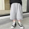 Pantalones Cortos Deportivos de Punto Bordados para Niños 2026 Verano Nuevo Estilo Coreano Ropa Infantil Pantalones de Cinco Puntos Pantalones de Longitud Media
