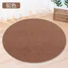 Alfombra Redonda Sencilla Sala de Estar Dormitorio Mesita de Noche Color Sólido Silla Giratoria Silla de Oficina Cesta Colgante Felpudo Felpudo Resistente a Manchas