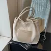 Bolso de mano de paja vintage para mujer, bolso de playa de gran capacidad, informal y fresco, 2024