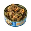 Latas de vieiras al ajillo picante, snacks de mariscos listos para comer, carne de vieira, abrir la lata y comer, deliciosos bocadillos de mariscos, perfectos para acompañar con cerveza