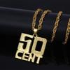Exportação de Joias Hip Hop Europeias e Americanas Colar Retrô 50Cent Colar Rap Hip-Hop Pingente de Letra
