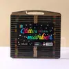 Conjunto de marca-texto com glitter de ponta dupla transfronteiriço, caneta de arte para desenho para estudantes de alto valor, caneta marcadora com glitter para destacar pontos chave