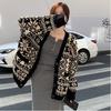 Suéter de malha feminino solto preguiçoso suéter de malha casaco feminino outono e inverno vintage elegante cardigan 2024 inverno