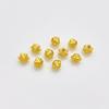 Cuentas de platillo volador de color dorado antiguo, cuentas de punta ondulada, cuentas sueltas hechas a mano, pulsera de cuentas, collar, accesorios de joyería