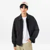 2026 Nueva Chaqueta Casual Elegante con Solapa para Hombre, Estilo de Viaje, Otoño Simple Holgada Versátil con Cremallera