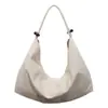 Bolsa de Lona Estilo Coreano para Viajes Diarios para Mujer 2025 Otoño Nuevo Gran Capacidad de Moda Estilo Perezoso Bolso de un Solo Hombro