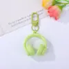 Chaveiro Pingente Colorido 3D de Fone de Ouvido Pingente de Contas DIY Corrente Fofa para Celular Acessórios de Decoração para Bolsa de Carro