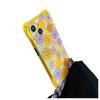 Funda con cordón para iPhone 15, estilo Ins, con flores a color y pantalla completa para Apple Pro Max 16, bolso cruzado completo