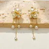 Pendientes de Borla de Gama Alta con un Toque de Lujo Ligero, Pendientes de Perlas, Accesorios de Nicho Versátiles y Exquisitos de Lujo Ligero