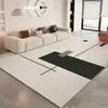 Alfombra de Sala de Estar de Lujo Ligero de Alta Gama Alfombra de Piso Completa de Área Grande Alfombra de Dormitorio de Alta Gama Junto a la Cama Sofá Lavable y Borrable