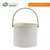 Cesta portátil redonda de metal separada cesta de armazenamento de faca garfo hashis de ferro galvanizado cesta de ferramentas de metal doméstica com alça