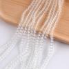 Contas redondas de cristal branco translúcido para gelo 10mm 8mm Corrente para pendurar pulseira DIY feita à mão material para joias acessórios