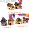 Accesorios para Macetas de Suculentas Casa Pequeña Estilo Chino Villa Cabaña de Paja Musgo Paisaje Micro Decoraciones de Adorno para Botella