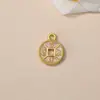 Pingente Antigo de Cabacinha com Gotejamento de Ouro para Boa Sorte, Paz e Alegria Joia Artesanal DIY Pingente Decoração de Pulseira Pequeno Pingente