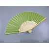 Precio: Abanico de Tela Multicolor Color Puro de 21 cm, Hueso de Bambú Tela de Seda, Invitación de Regalo de Boda, Abanico Beige