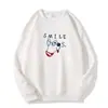 Estilo Nuevo Otoño e Invierno Diseño Simple de Dibujos Animados Perro Estampado de Letras Ropa Exterior Casual Versátil Suelta Sudadera de Manga Larga para Mujer