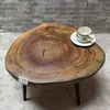 Mesa de Té de Madera de Alcanfor Talla de Raíz Madera Maciza Mesa de Café Pequeña Estilo Shaji B&B Sala de Estar Ventana Saliente Tatami Mesa Pequeña