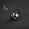 Anel Mobius Minimalista para Homens, Anel de Dedo Indicador Moderno e Sofisticado para Mulheres, Anéis de Casal, Design de Nicho, Aço Titânio, Não Desbota