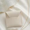 Bolsa de joyería de fibra súper ligera de color sólido con anillo abatible, bolsa de almacenamiento de joyas Wen Play con logotipo