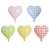 Nuevo globo de aluminio de 18 pulgadas con forma de corazón y rejilla cuadrada para fiesta de cumpleaños y festividades