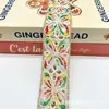 Venta Directa de Fábrica Nueva 4.5 cm de Ancho Colorido Bordado Lentejuelas Estilo Étnico Bordar Accesorios de Ropa Cinturón de Encaje