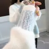 Otoño 2024 Nuevas Explosiones Suéter para Mujer Ropa Exterior Holgada Cárdigan de Punto Chaqueta de Terciopelo de Visón de Principios de Otoño