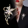 Broche de Cristal Feminino Personalizado de Alta Qualidade, Alfinete Exquisito Anti-Exposição, Acessório Versátil para Terno