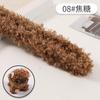 Palo retorcido de lana rizada Tiras de felpa de colores para la raíz del cabello Material DIY Super Grueso y Denso Regalo casero Oso de peluche