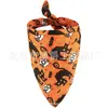 Decoração de Festa de Halloween para Pets Lenço Babador Gato e Cachorro Lenço de Halloween Morcego Abóbora Cachorro Lenço Triangular