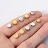 Aço Inoxidável Hidráulico Fino Deslizante 7mm Contas Redondas Perfuradas 26 Letras Inglesas DIY Pulseira Colar Combinação de Nomes