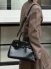 Bolso Tote con Cierre de Piel de Vaca Capa Superior Gran Capacidad Bolso de Viaje para Mujer Bolso de Hombro Único Cruzado Bolso de Mano de Alta Gama 2024 para Mujer