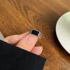 Anillo de Plata 925 No se Desvanece Apertura de Nicho Retro Europeo y Americano Dedo Índice Corazón Joyería de Plata Esterlina Anillo Ins Venta al por Mayor para Mujeres