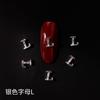 Nuevo LZ nail art 26 letras joyería de aleación de plata estilo japonés red roja joyería de uñas taladro de uñas