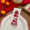 Pinza Roja Japonesa y Coreana para el Año Nuevo Infantil Accesorio para el Cabello de Bebé con Lazo de Dibujos Animados Conjunto Versátil para Niñas Adorno para el Cabello Pinza para el Cabello