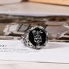 Joyería de acero de titanio personalizada europea y americana al por mayor anillo de moda de calavera anillo de cadena de coche accesorios de joyería de moda para hombre SA828