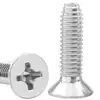 Aço Carbono Niquelado Cabeça Escareada Cruzada Rosca Triangular Autoatarraxante Travante Rosca Triangular Parafusos Atacado M2/M3/M5/M6