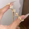 Pulsera de Flor de Piedra Ojo de Gato para Mujer, Lujo Ligero, Exquisita, de Nicho, Pulsera de Cordón de Gama Alta, Nuevo Modelo de Alta Venta, Exquisita Joyería de Mano