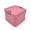 Caja metálica cuadrada a presión para pasteles, pasteles de piña, pasteles de luna, dulces de boda, caja de almacenamiento sellada, caja de embalaje apta para alimentos