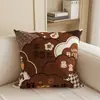Almohada Roja Hogar Sofá Sala de Estar Cojín Soporte Lumbar Cuadrado Coche Mesita de Noche Almohada de Cama Almohada de Núcleo Festivo