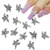 Accesorios para Uñas de Aleación Metálica tipo Estrella de Alta Calidad con Decoraciones Brillantes Blancas Acabado K9 Venta al por Mayor