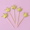 Inserto Dorado para Pastel de Amor Inserto de Estrella Rosa Brillante 2G Inserto Decorativo de Taiwán Inserto de Corona Plateada